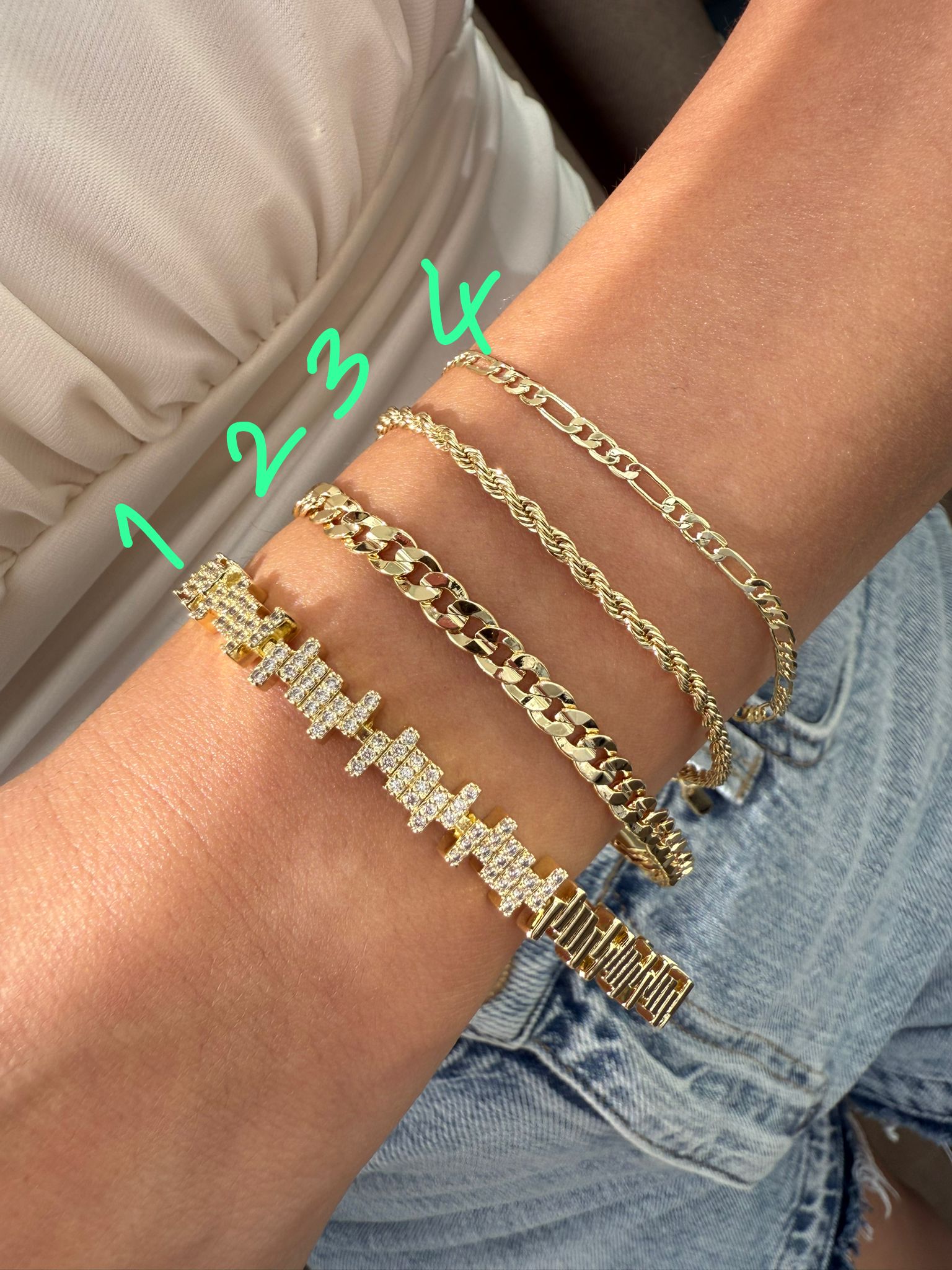 14 K Renk Basic Bileklikler