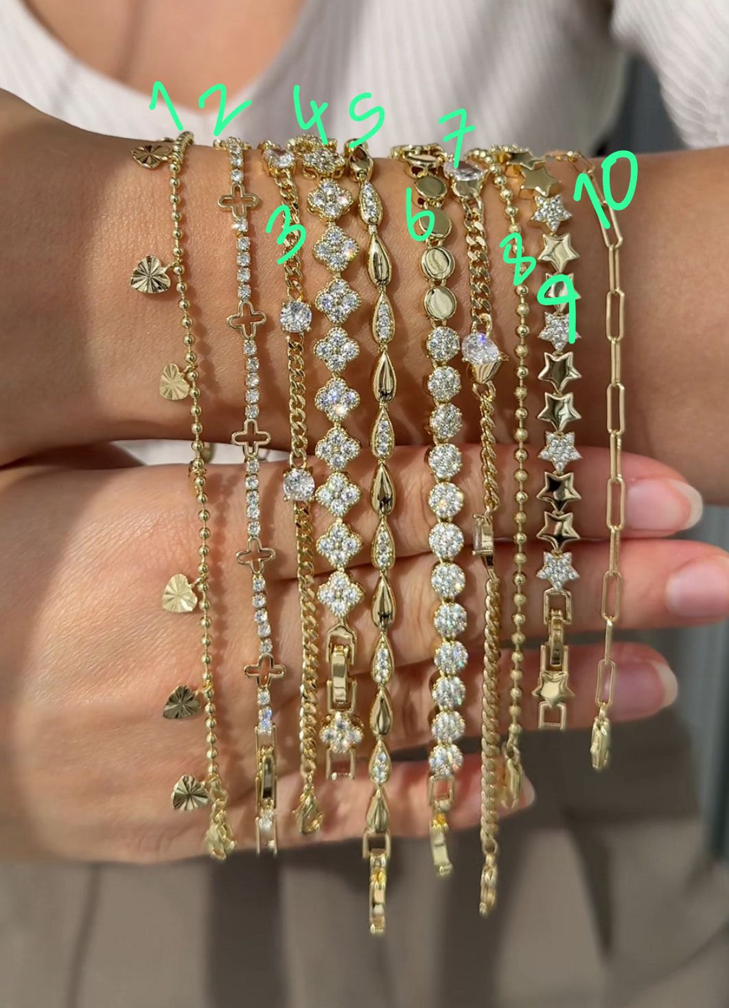 14 K Renk Mini Shine Bileklikler