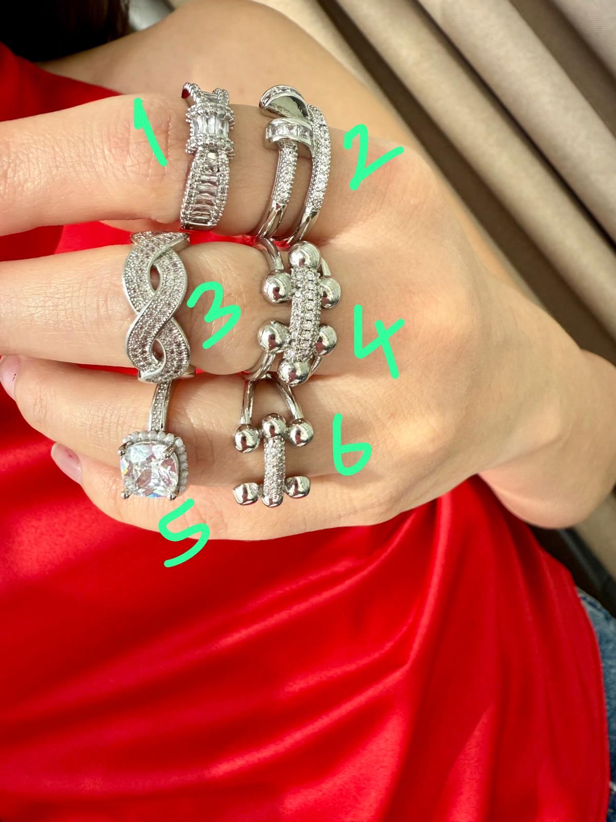 Moon Koleksiyonu Silver Renk Ayarlanabilir Yüzükler