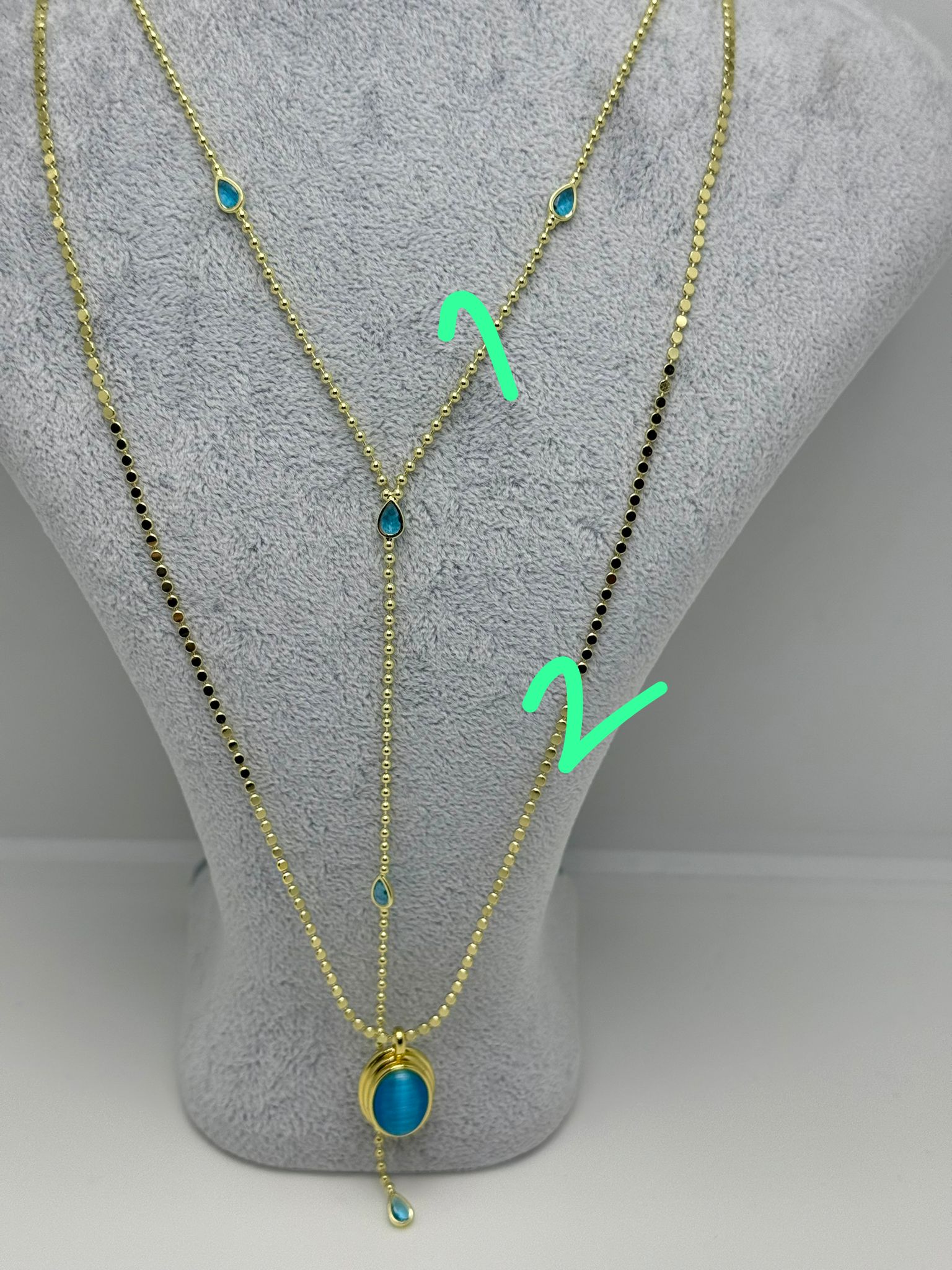 14 K Renk Blue Dream Kolyeler