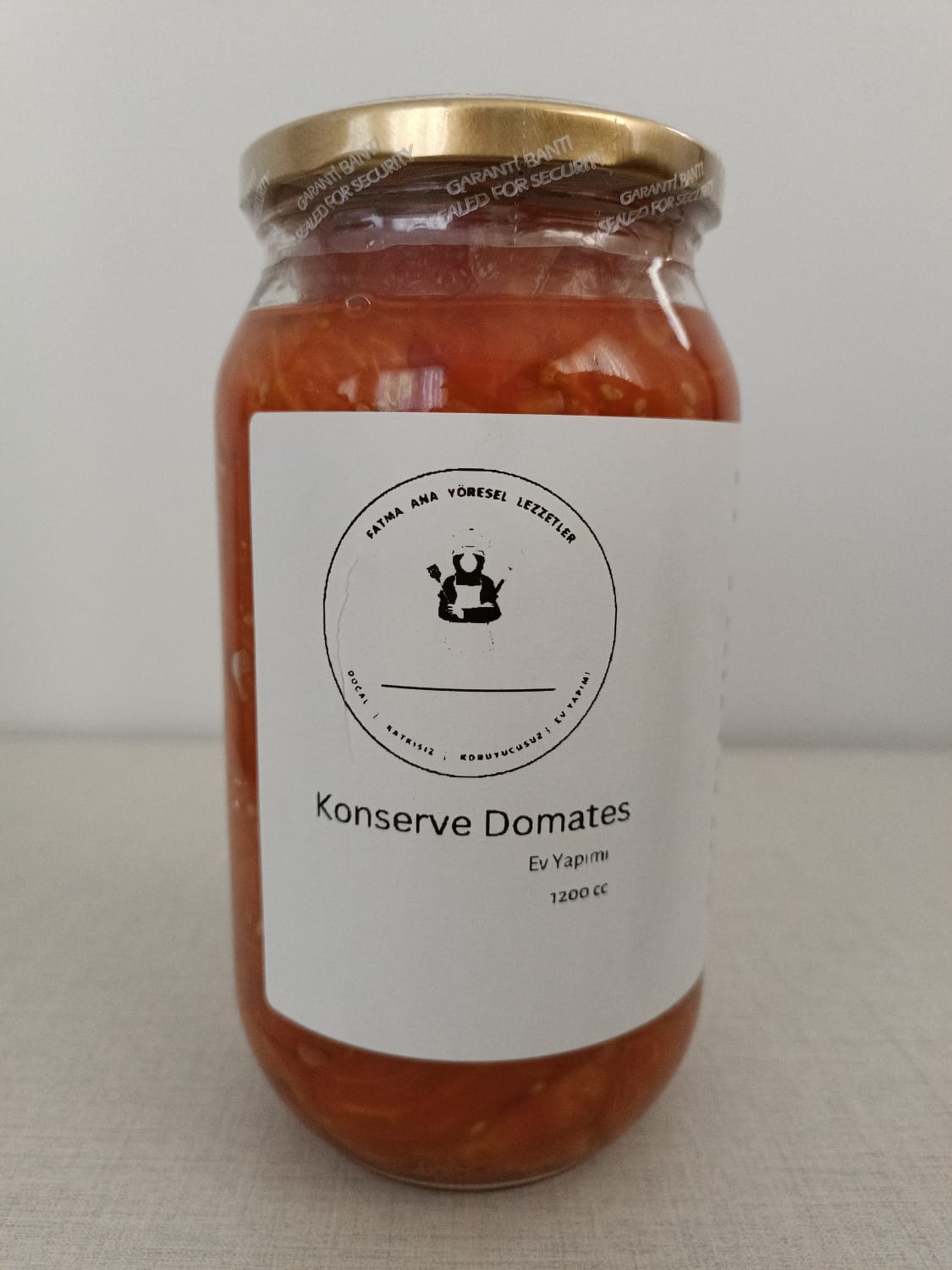 Domates Konservesi 1200 cc (Doğal, Ev Yapımı)