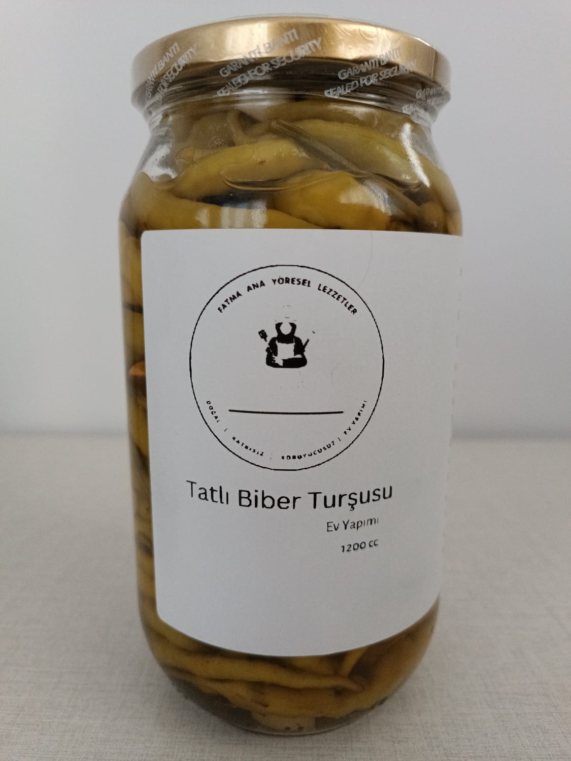Tatlı Sivri Biber Turşusu 1200 cc (Doğal, Ev Yapımı)
