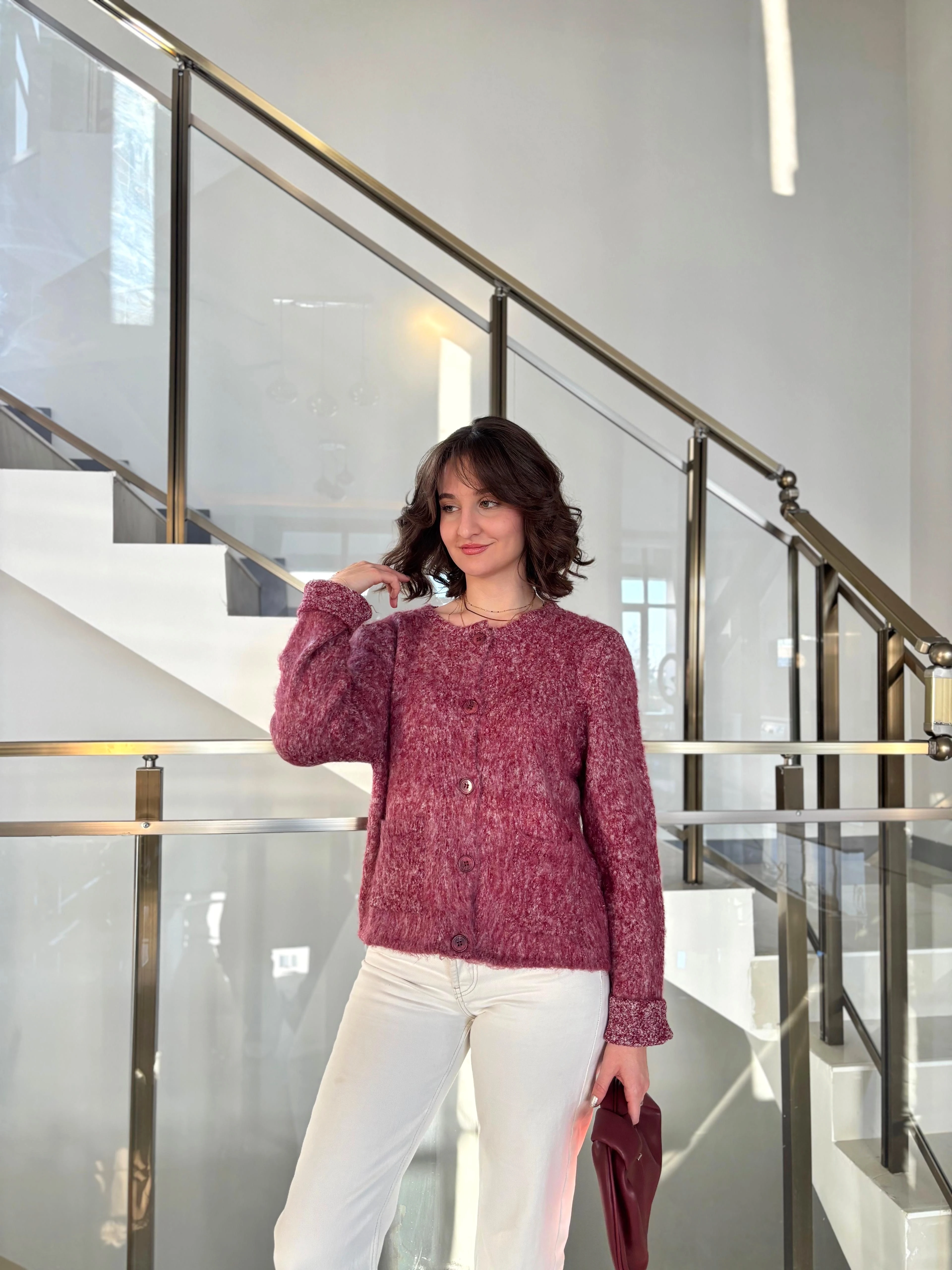 Kırçıllı Yumoş Oversize Hırka