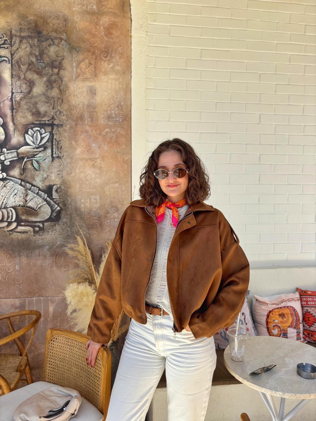 Viral Süet Bomber Jacket