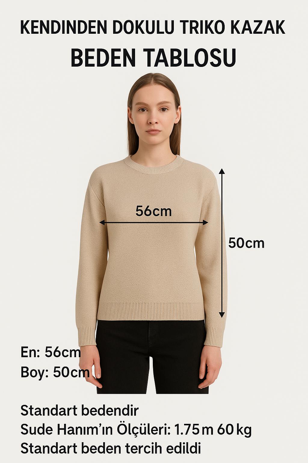 Kendinden Dokulu Triko Kazak