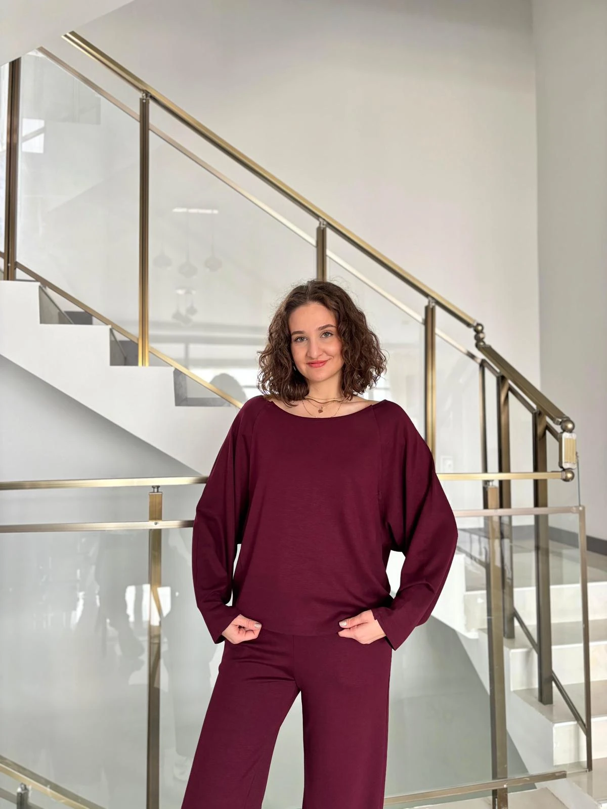 Kayık Yaka Modal Kumaş Eşofman Takımı