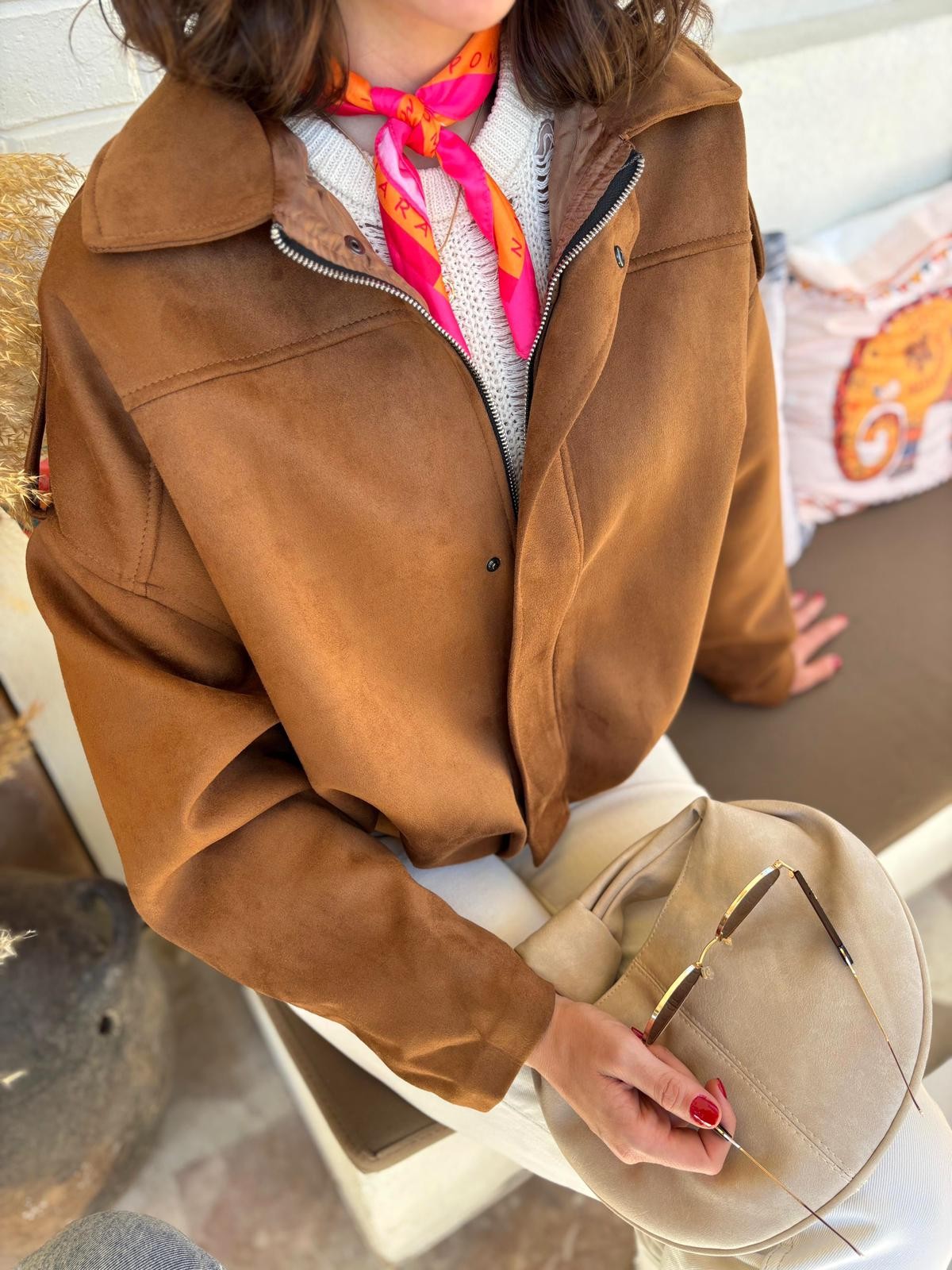Viral Süet Bomber Jacket