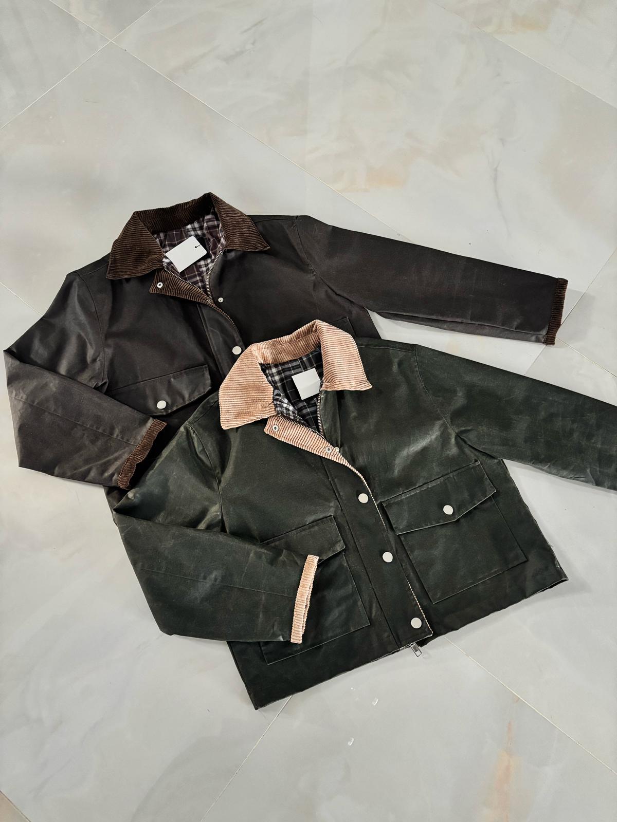 Kadife Yaka Özel Dokulu Ceket