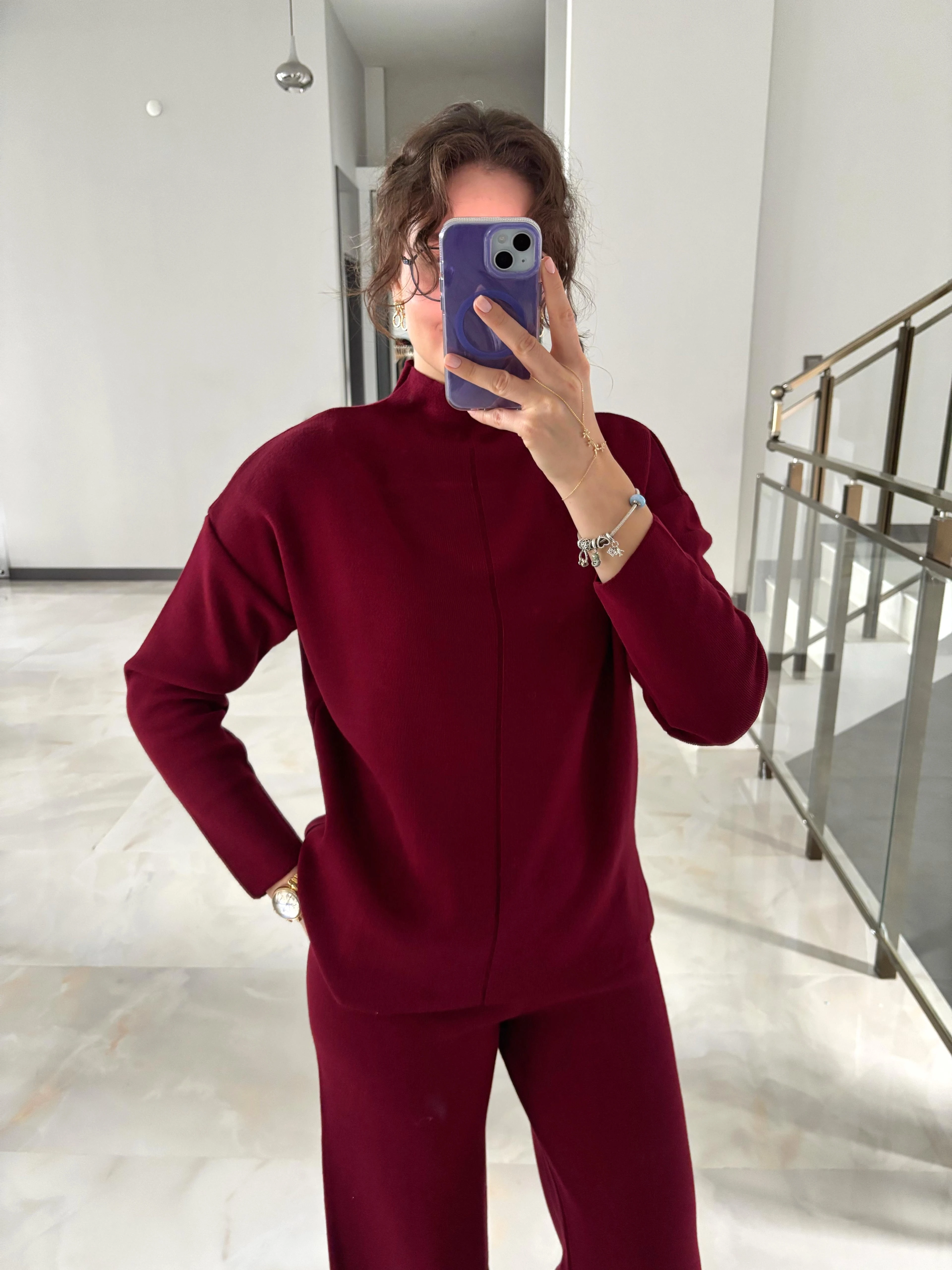 Balıkçı Yaka Kazak Pantolon Triko Takım