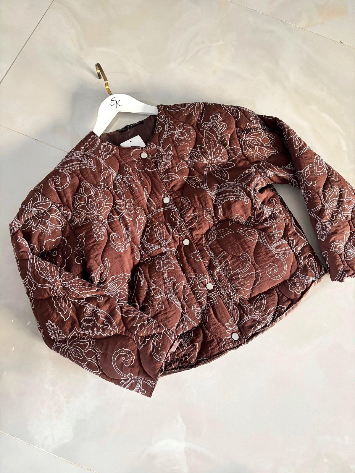 ZR Model Etnik Desenli Bomber Ceket