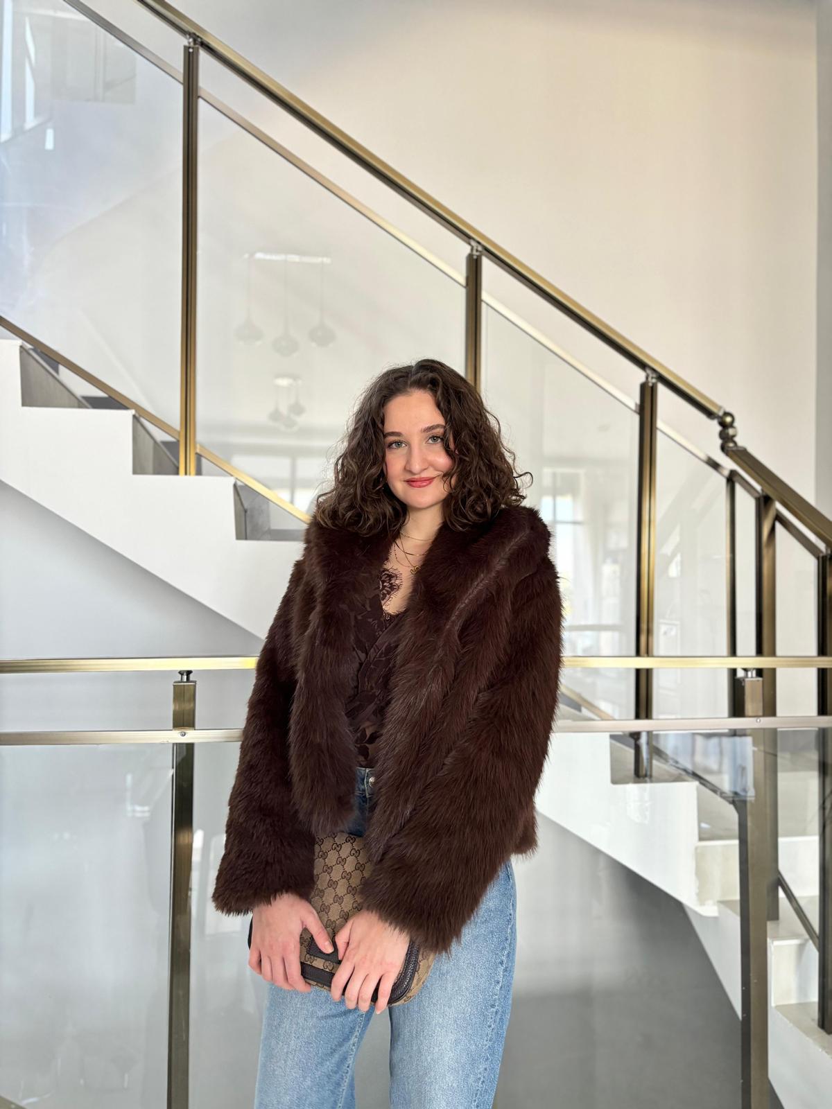 Şal Yaka Tina Kürk (Dar kalıptır mutlaka bir beden büyük sipariş veriniz ! )