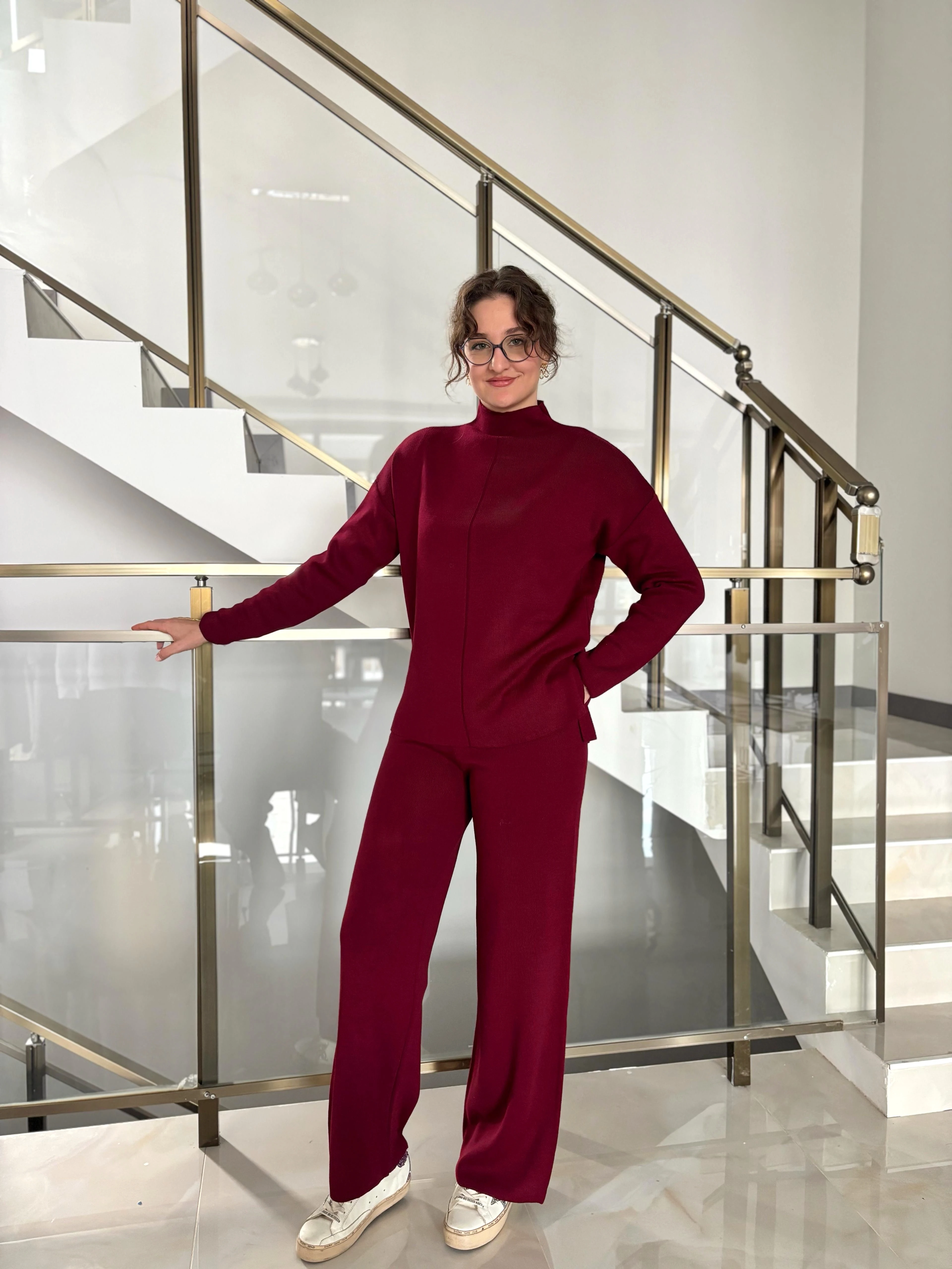 Balıkçı Yaka Kazak Pantolon Triko Takım