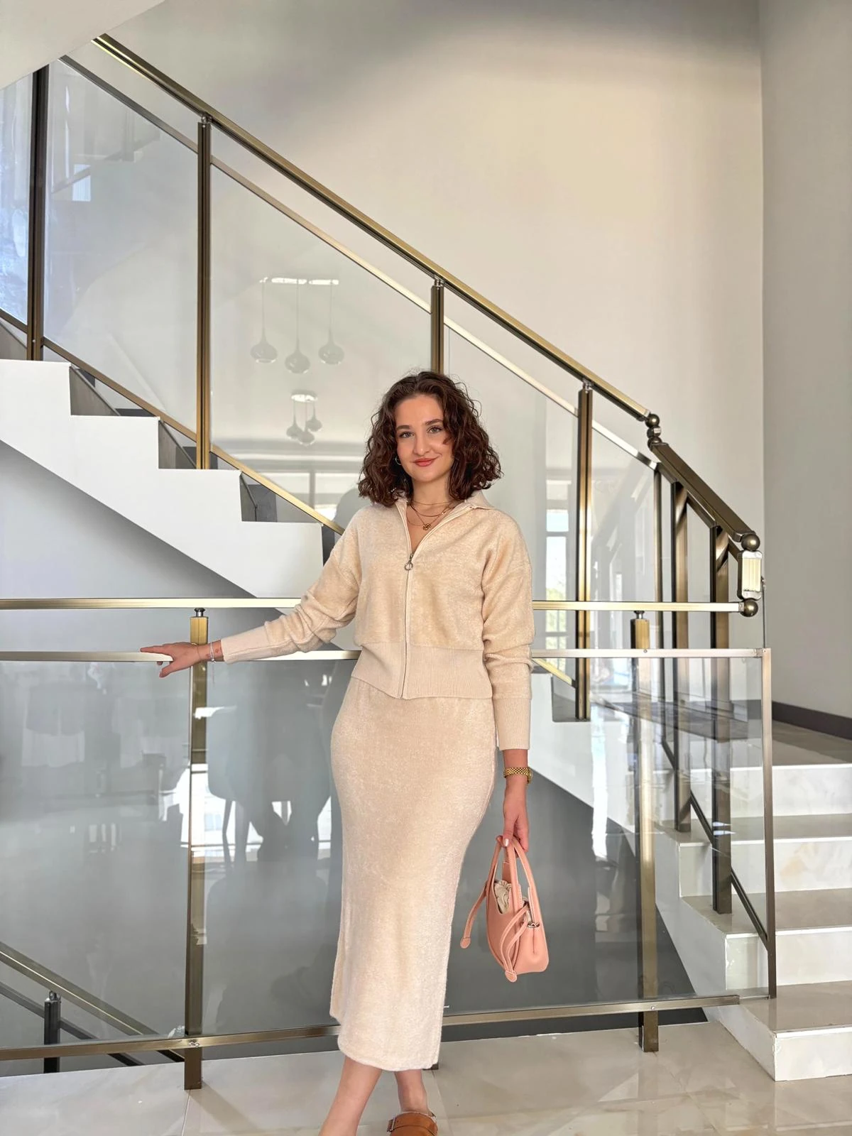 Fermuarlı Havlu Kumaş Triko Takım