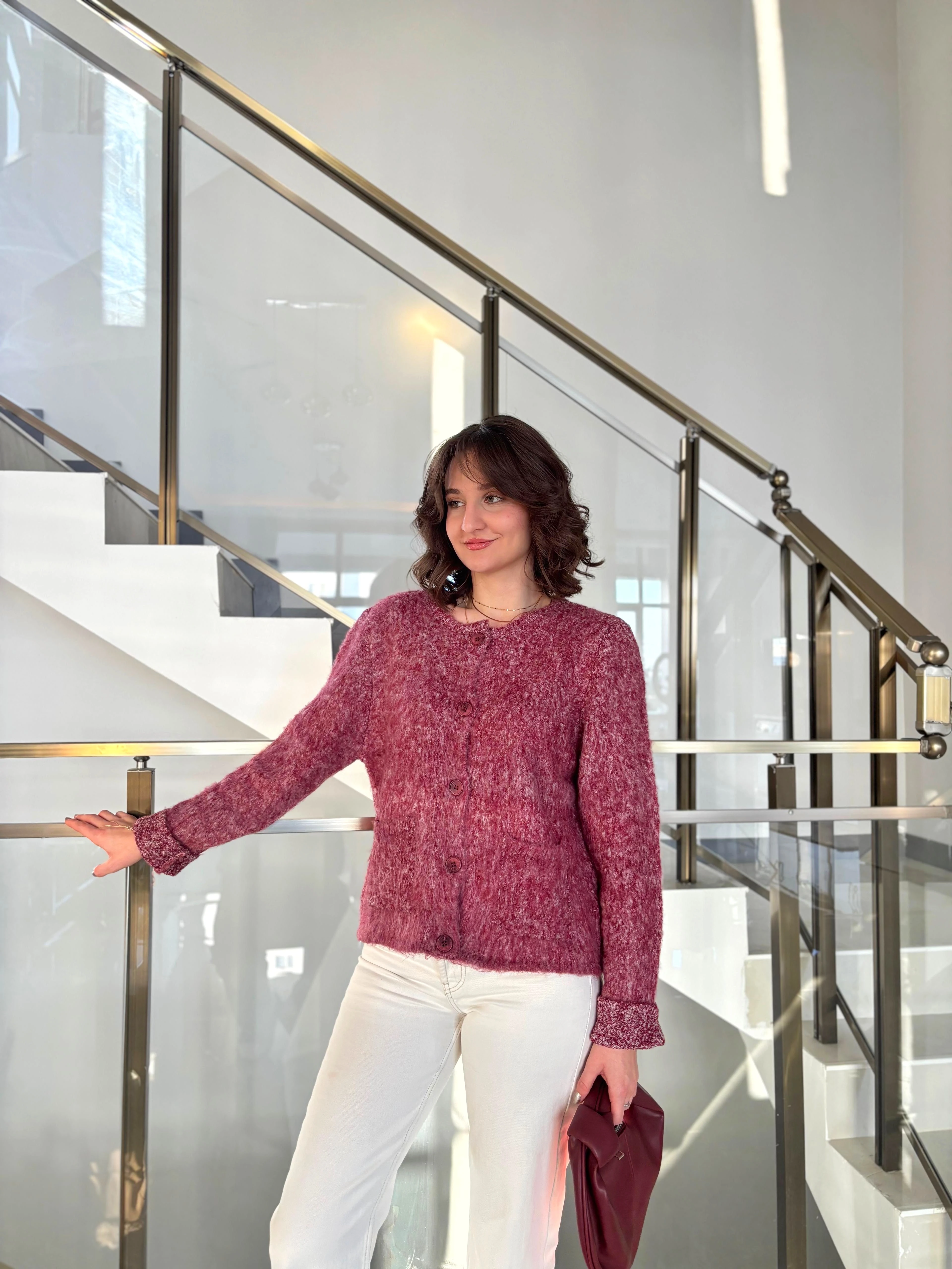 Kırçıllı Yumoş Oversize Hırka