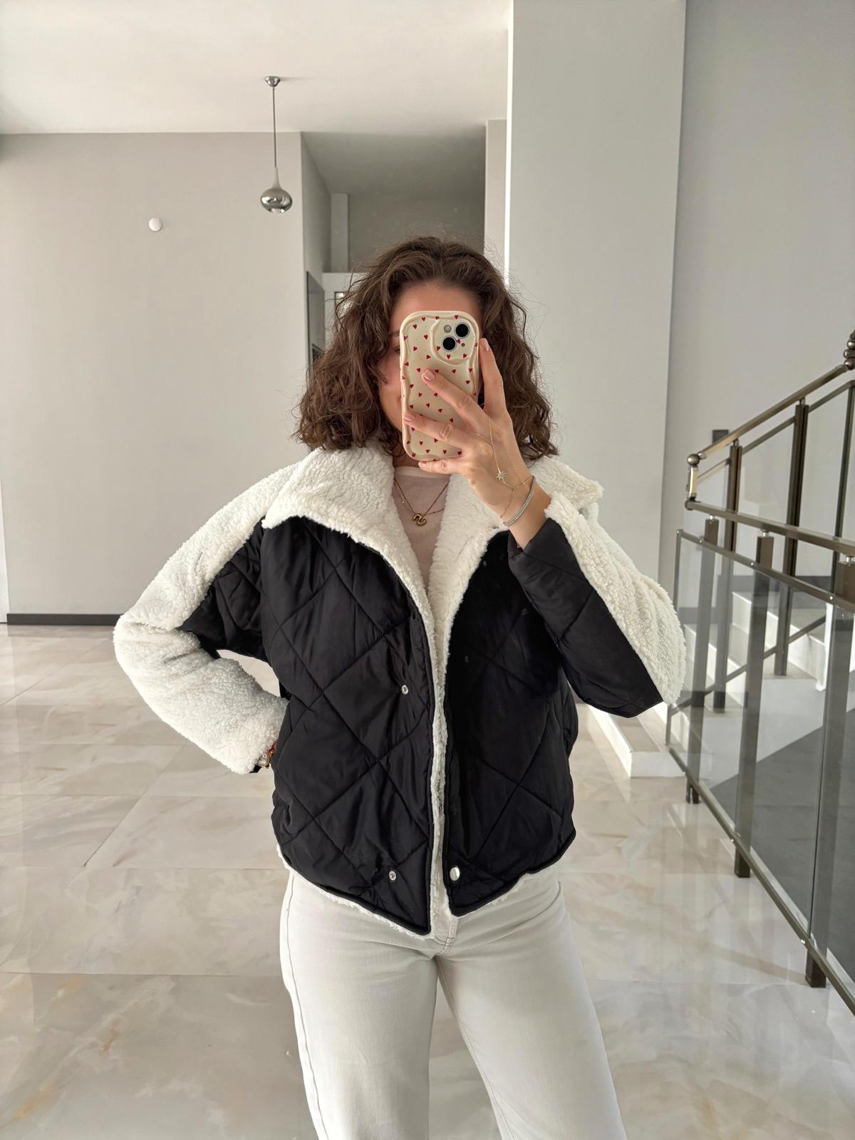 Yaka Ve Kol Kürk Detaylı Ceket