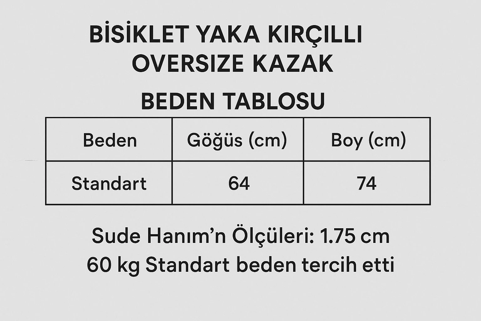 Bisiklet Yaka Kırçıllı Oversize Kazak