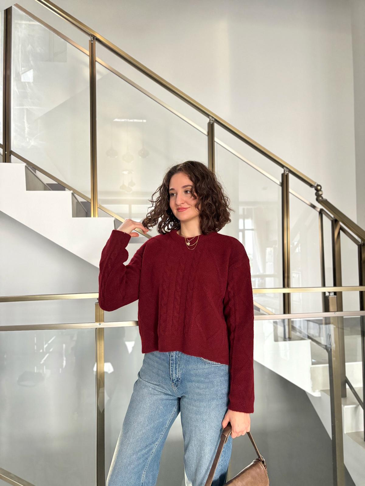 Kendinden Dokulu Triko Kazak