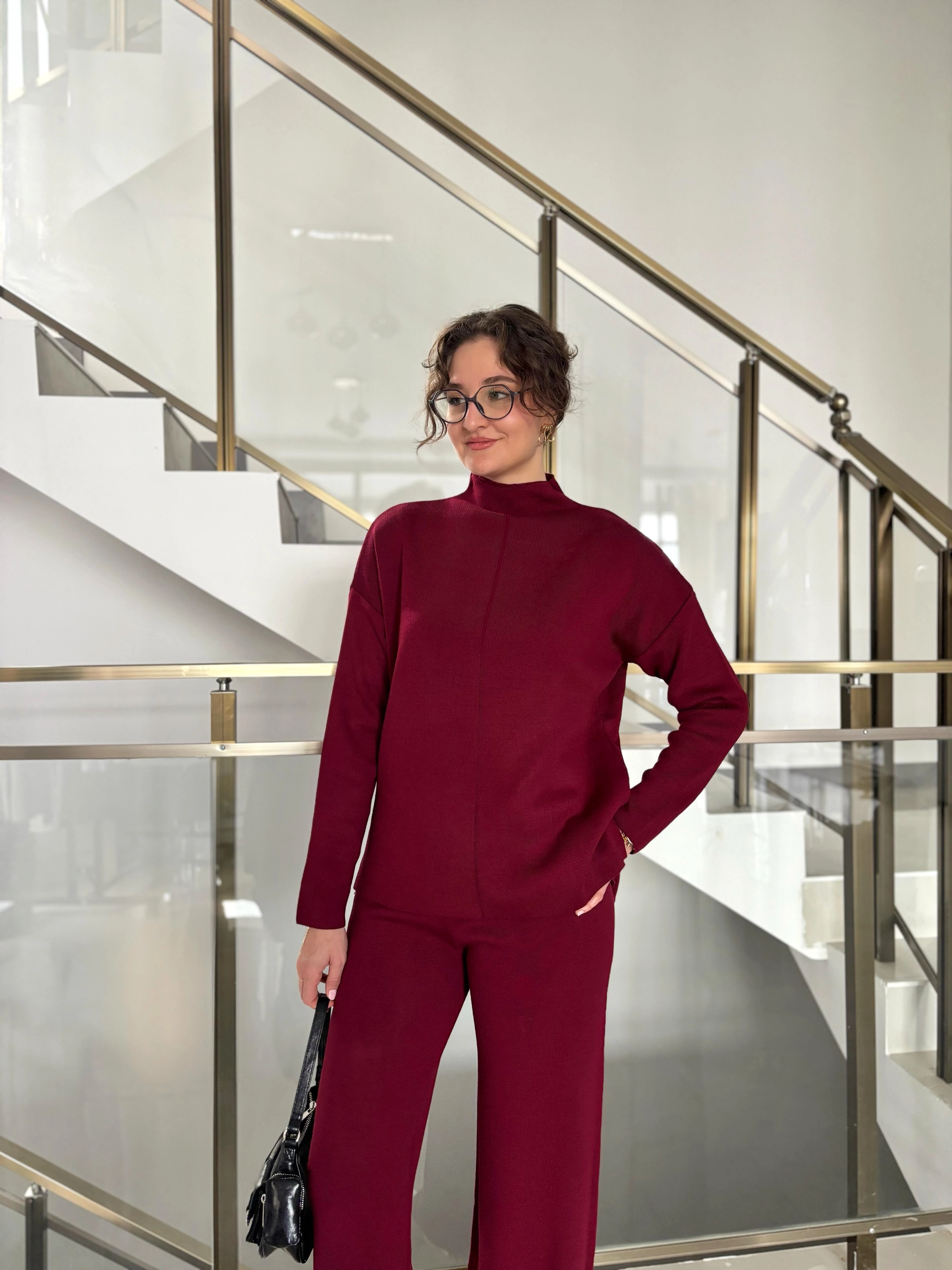 Balıkçı Yaka Kazak Pantolon Triko Takım