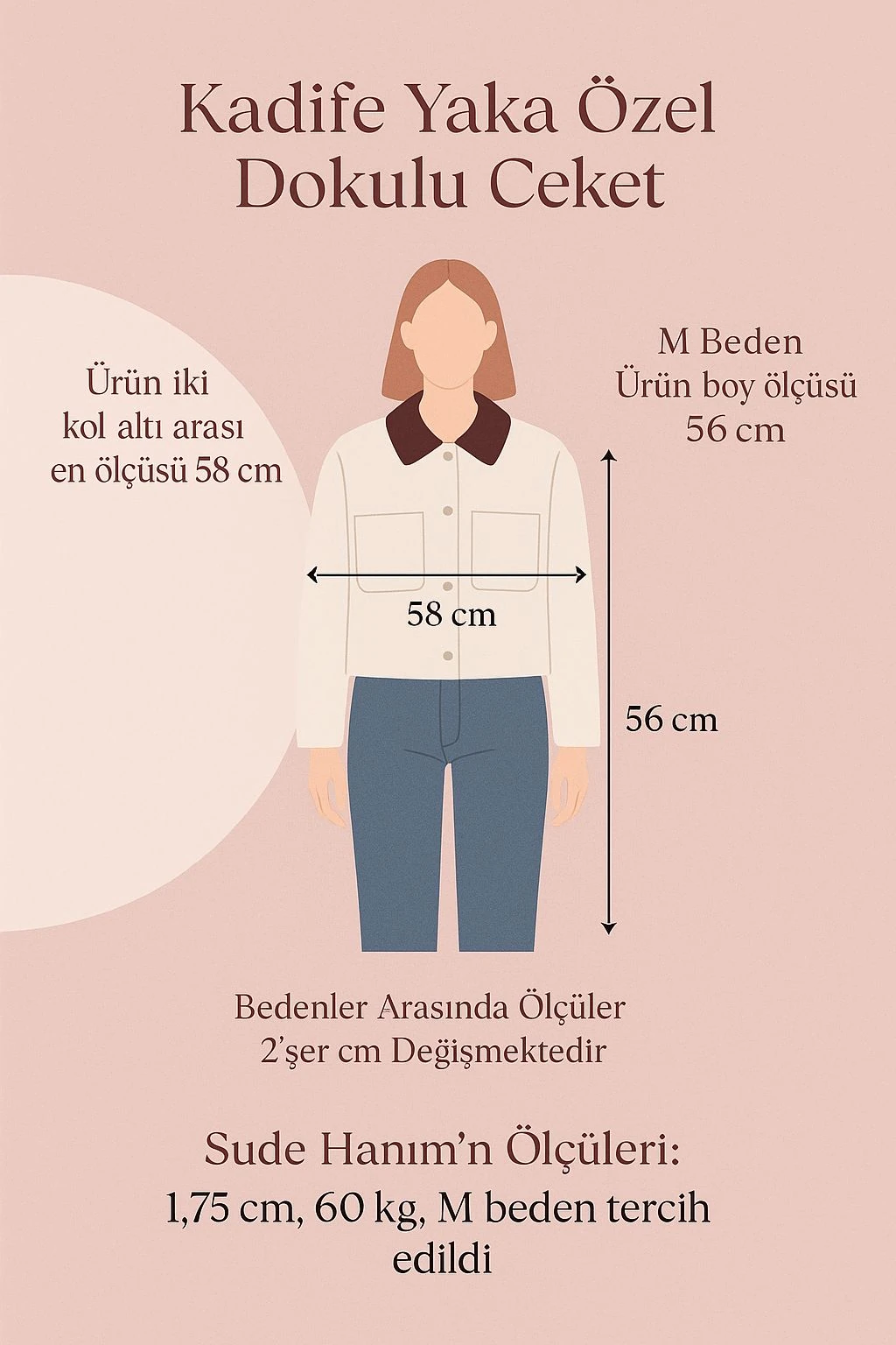 Kadife Yaka Özel Dokulu Ceket