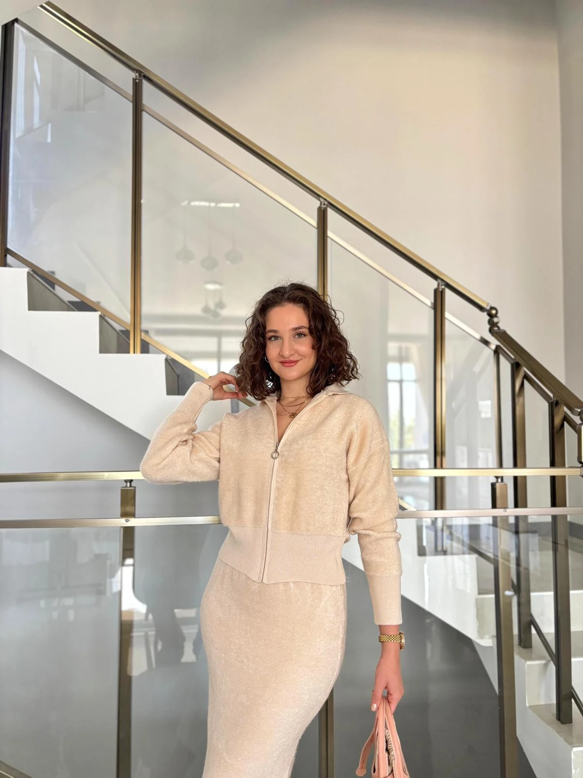 Fermuarlı Havlu Kumaş Triko Takım