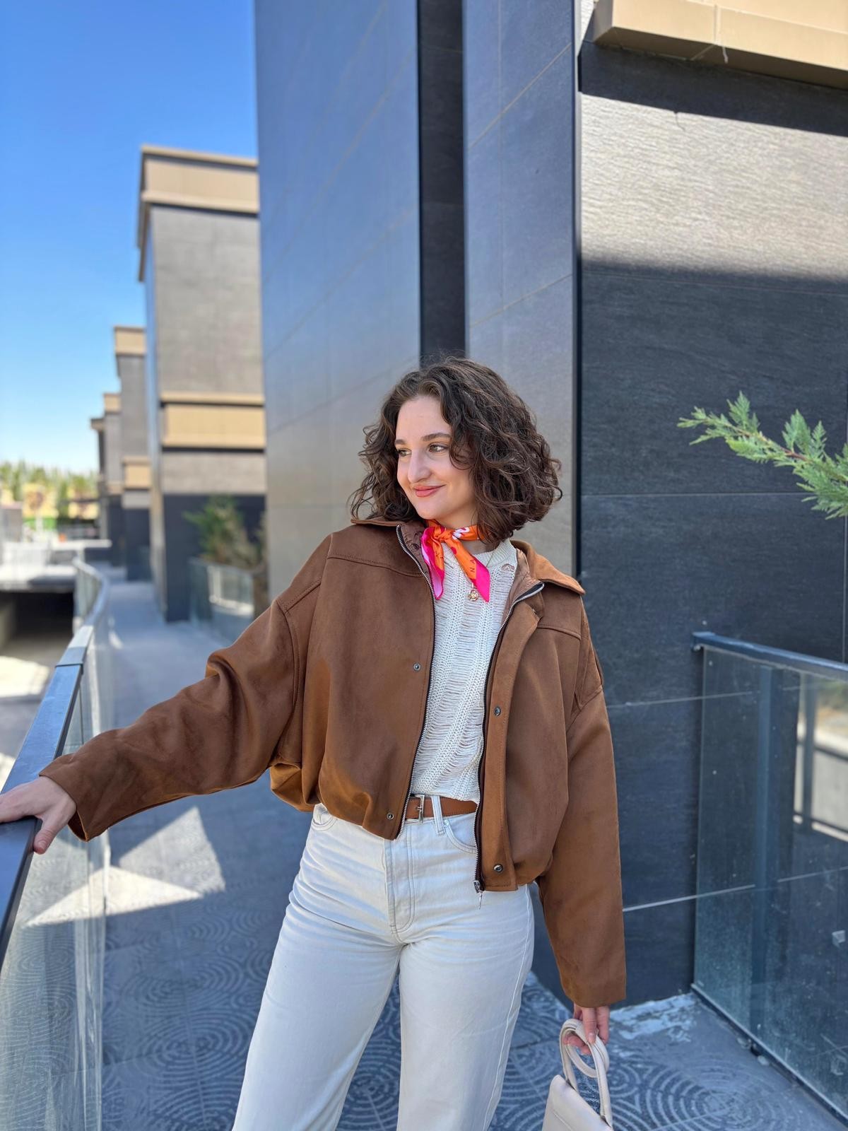 Viral Süet Bomber Jacket