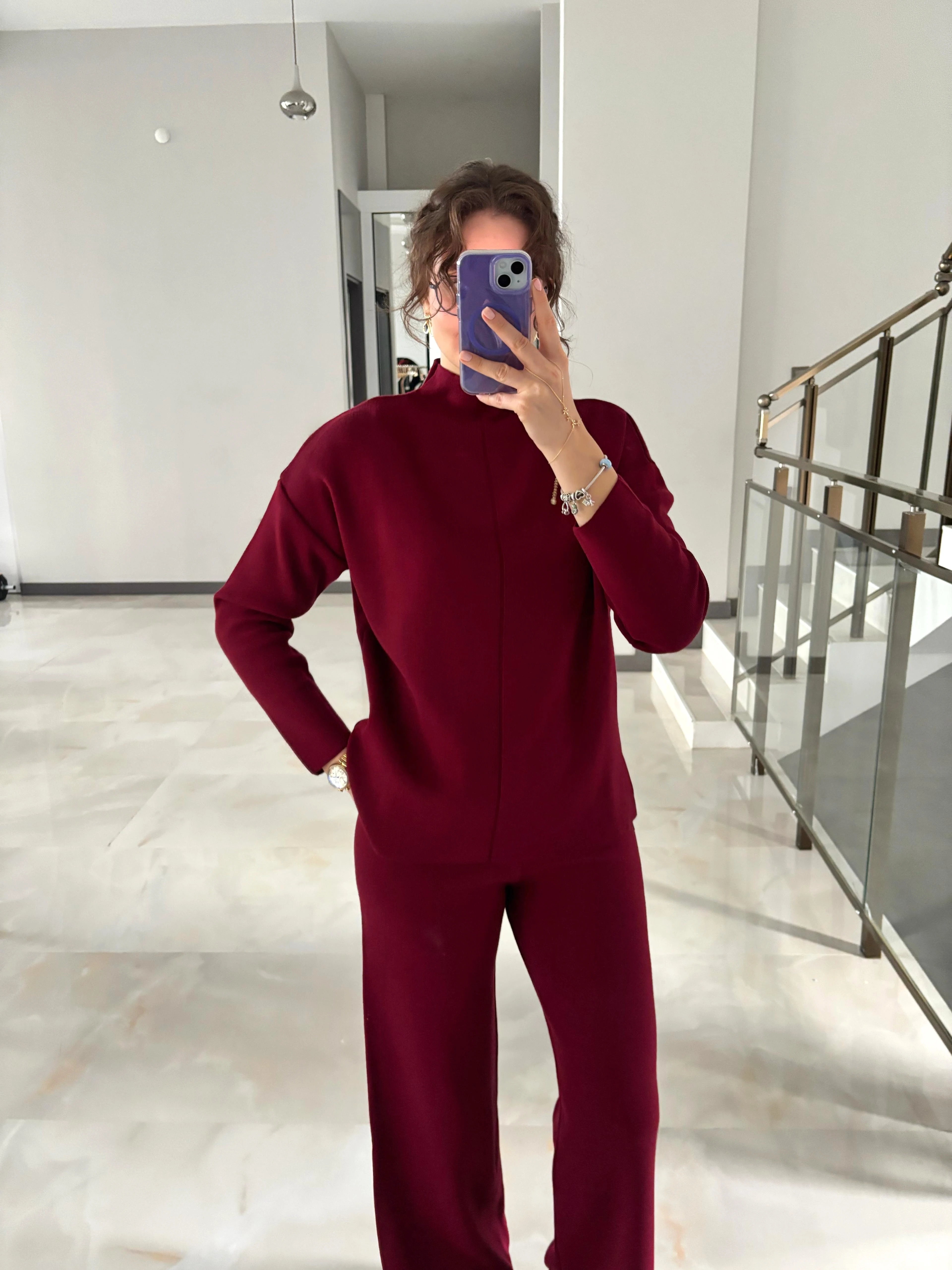 Balıkçı Yaka Kazak Pantolon Triko Takım