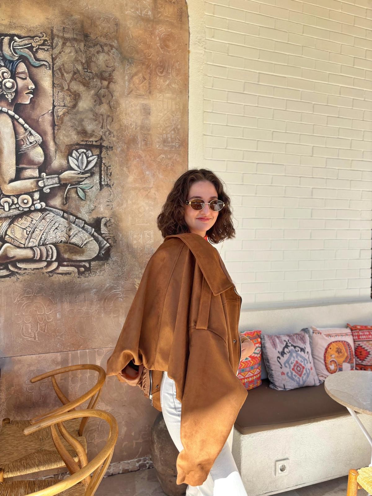 Viral Süet Bomber Jacket