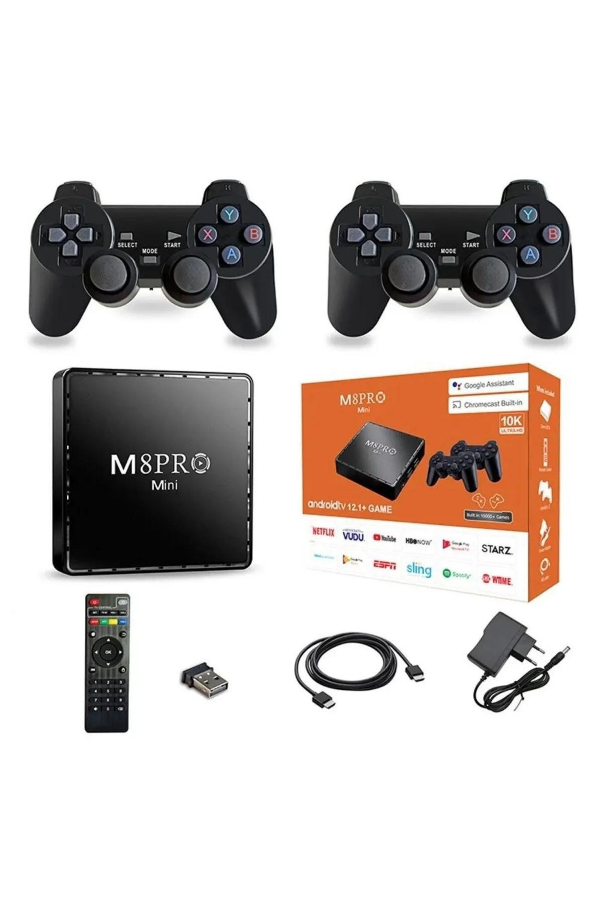 Retro Oyunlu Konsol Game Stick M8 Pro Android Tv Box