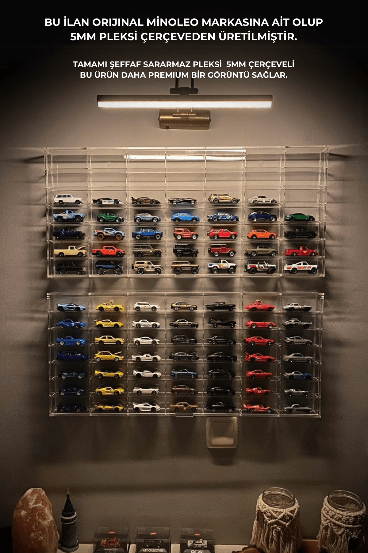 HOT WHEELS KAPAKLI DUVAR RAFI – MİNOLEO 49’LUK ORİJİNAL PREMIUM SERİ (5MM ÇERÇEVELİ)