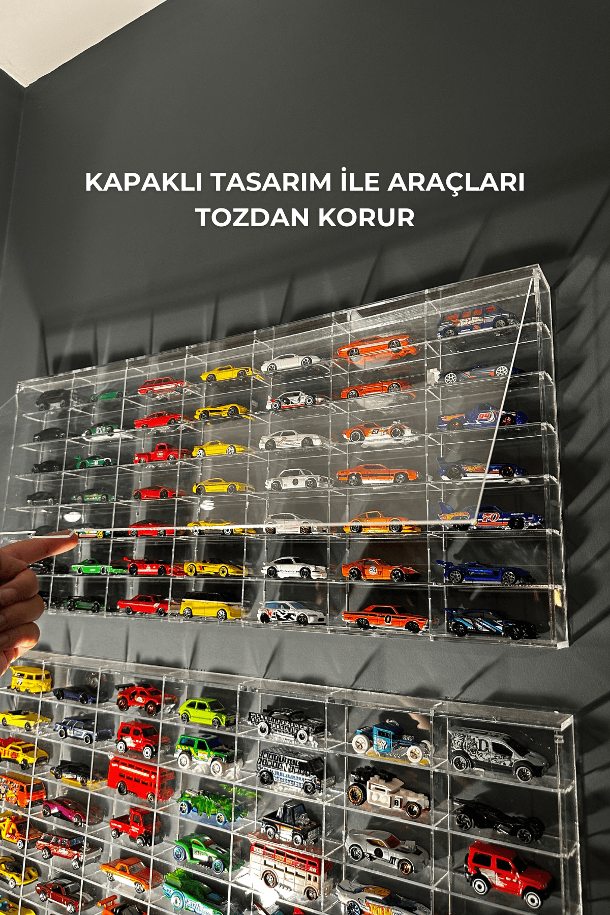 HOT WHEELS KAPAKLI DUVAR RAFI – MİNOLEO 49’LUK ORİJİNAL PREMIUM SERİ (5MM ÇERÇEVELİ)