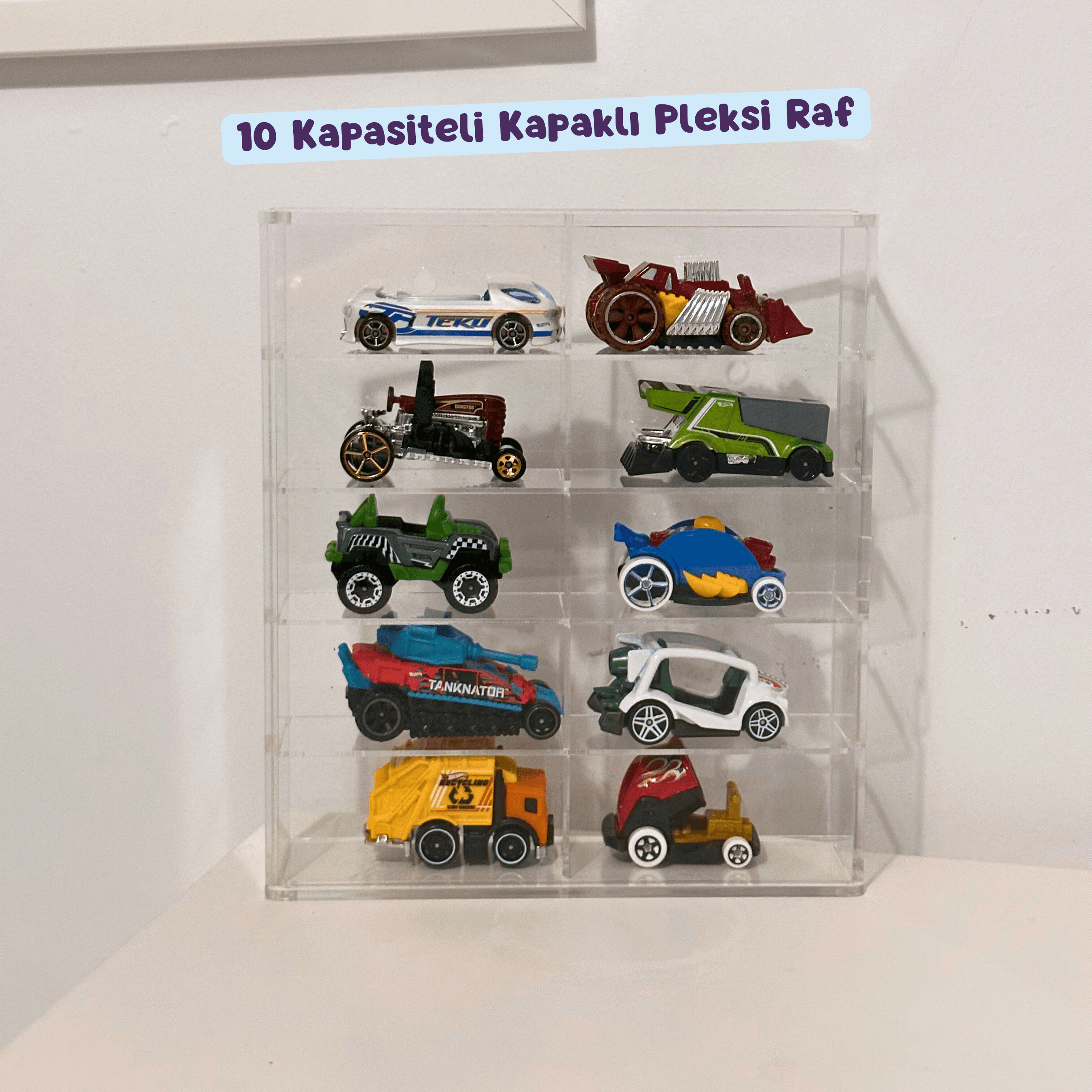 İlk Hot Wheels Koleksiyonum Paketi 10 'lu Raf +10 Adet Eğlenceli Hot Wheels Araba