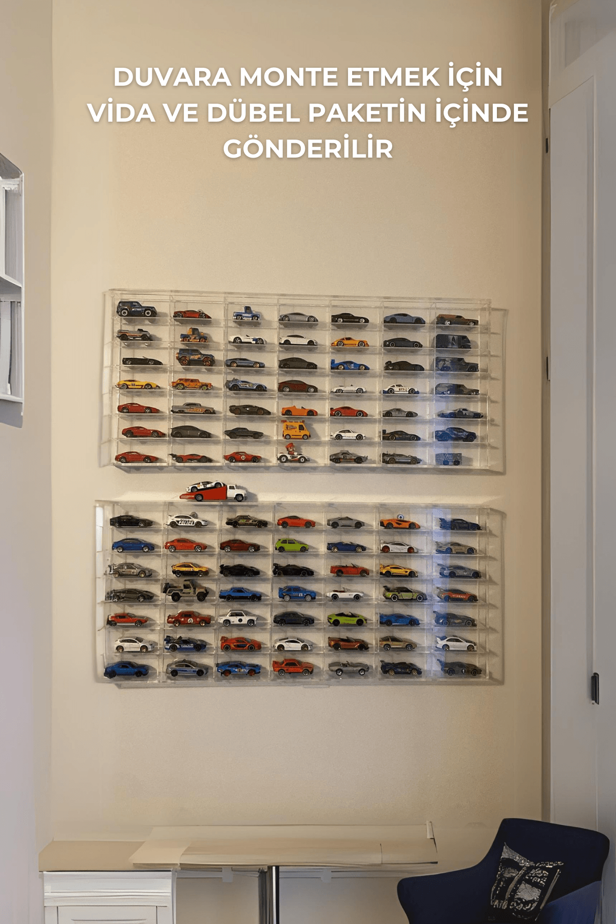 HOT WHEELS KAPAKLI DUVAR RAFI – MİNOLEO 49’LUK ORİJİNAL PREMIUM SERİ (5MM ÇERÇEVELİ)