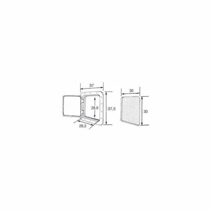 Nuova Rade Plastic Cabinet, White, 180 ° Open, 37.5x37cm