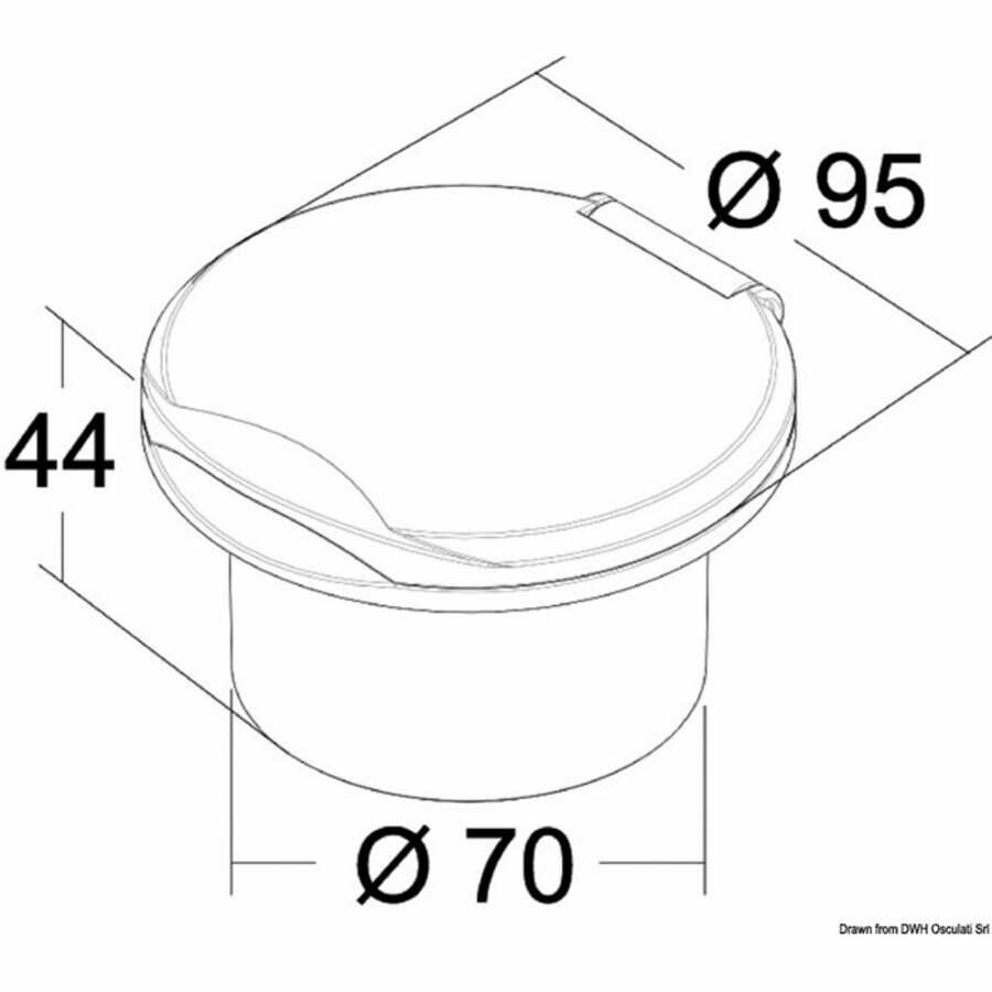 Hose shower nest - with chrome cover on plastic