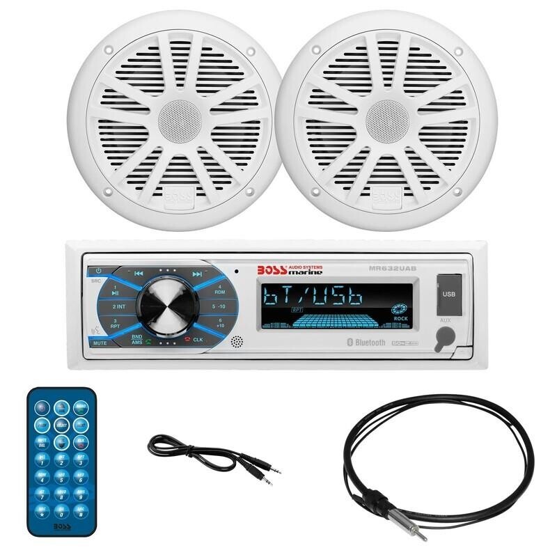 Boss MCK632WB.6 Bluetooth'lu Hoparlörlü Marin Müzik Sistemi