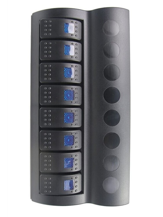 BFY Marin Otomatik Sigortalı Switch Panel, Mavi Işıklı