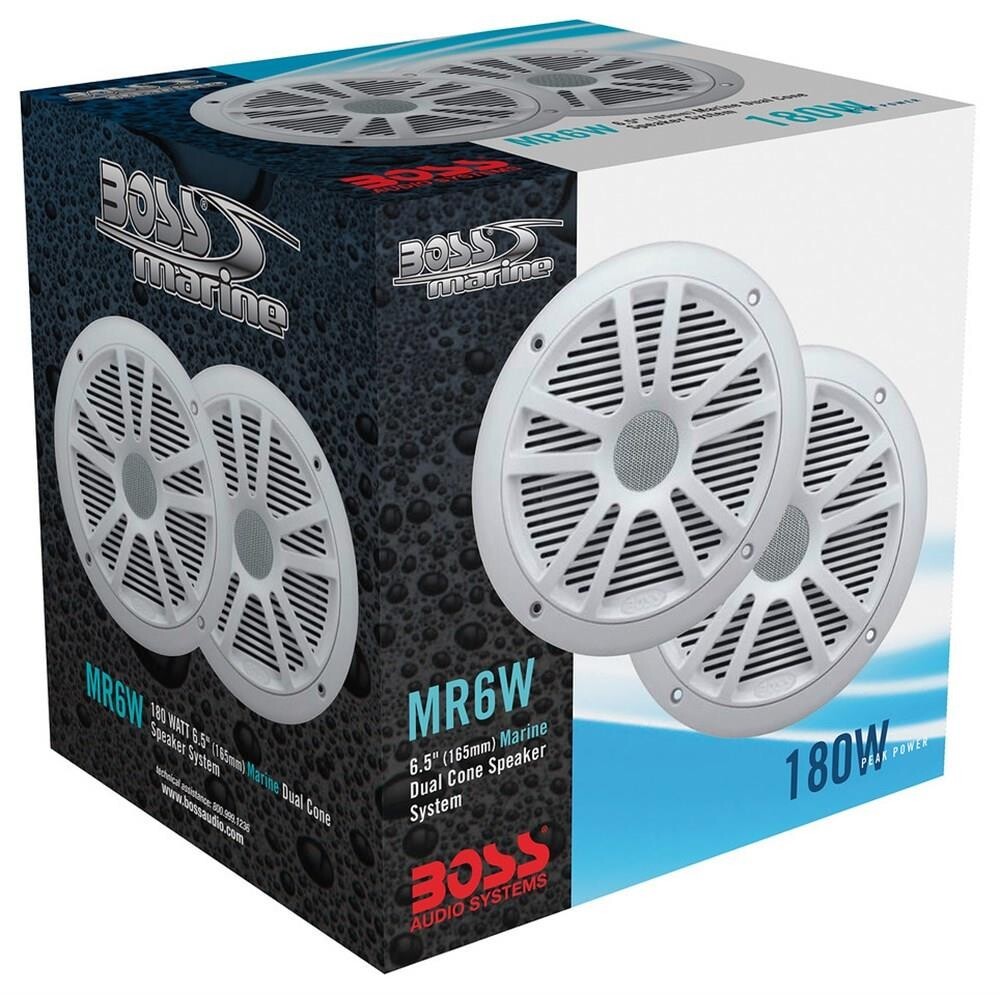 Boss MR6W Marin Hoparlör Seti 165mm 180W Beyaz