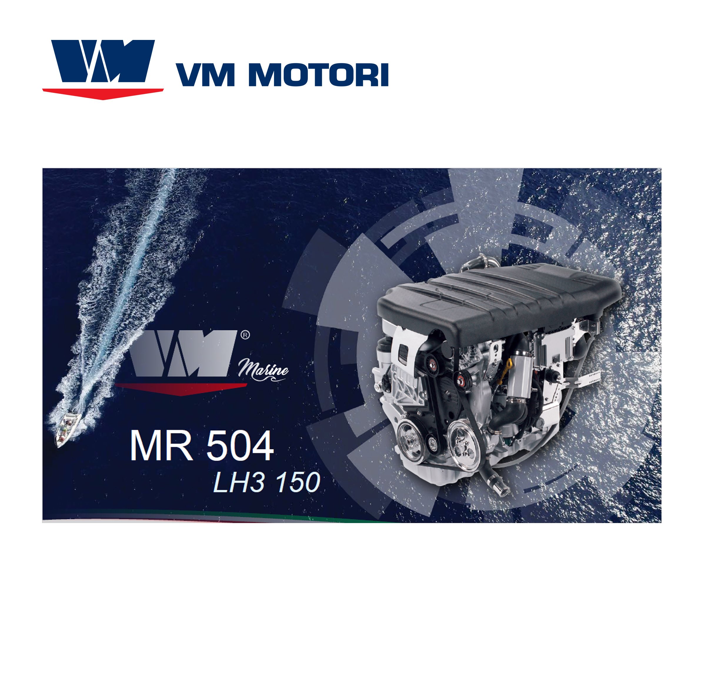VM Motori İtalyan MR 504 LH3 150 Hp Dizel Deniz Motoru
