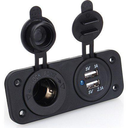 Çakmak ve USB Kombin Yuva 12-24 V