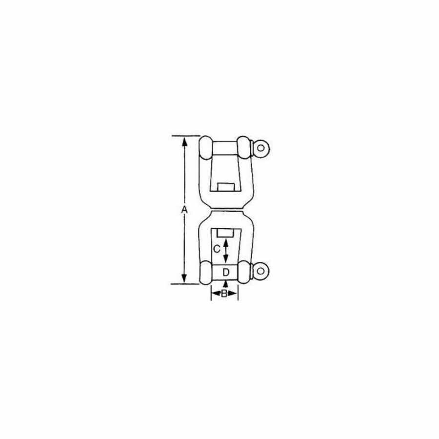 Swivel double locked chrome m8256