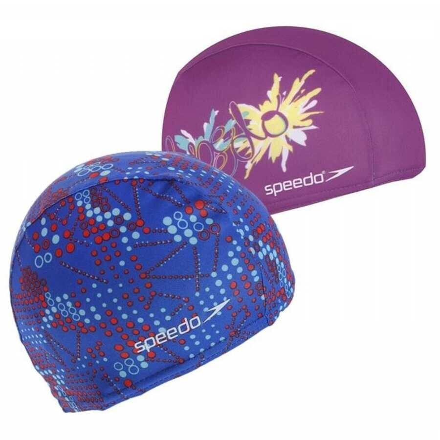 Speedo Desenli Polyester Çocuk Yüzme Bonesi