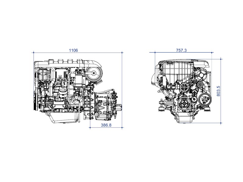 LVM Motori İtalyan ML704LX 225 Hp Dizel Deniz Motoru