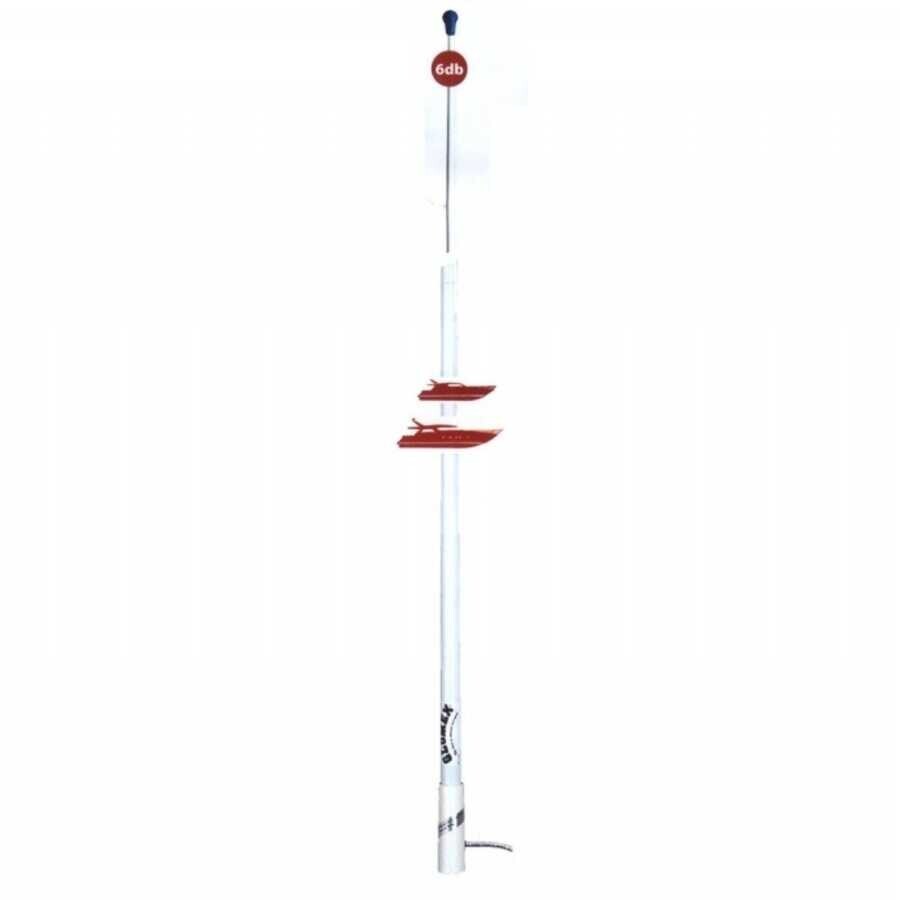 Glomex VHF Telsiz Anteni / RA 1206 NY Fiber Glas / 2.4 Mt.