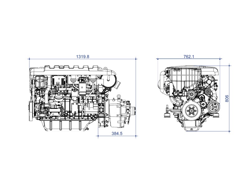 LVM Motori İtalyan ML706LX3 350 Hp Dizel Deniz Motoru