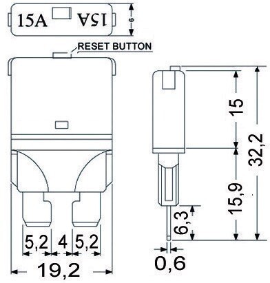 Resetlenebilir ATO/ATC -Tip Sigorta 5A (5 Adet)