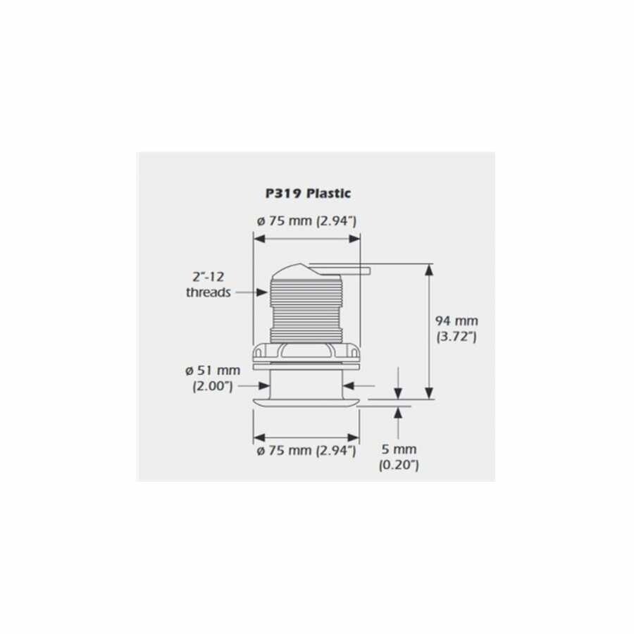 Garmin Airmar P319 Plastik Gömme Balık Bulucu Aynası