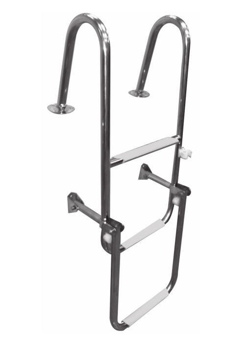 Katlanabilir Krom Tekne Merdiveni 3 Basamaklı 30x80cm