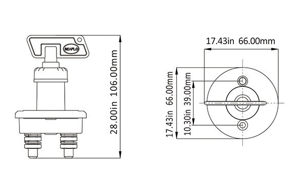 Akü Devre Kesici Şalter 275A 12/24V