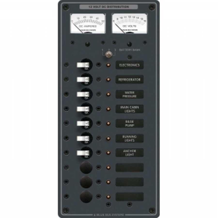 Blue Sea Systems DC 10 Pozisyonlu Sigorta Paneli - 12V DC