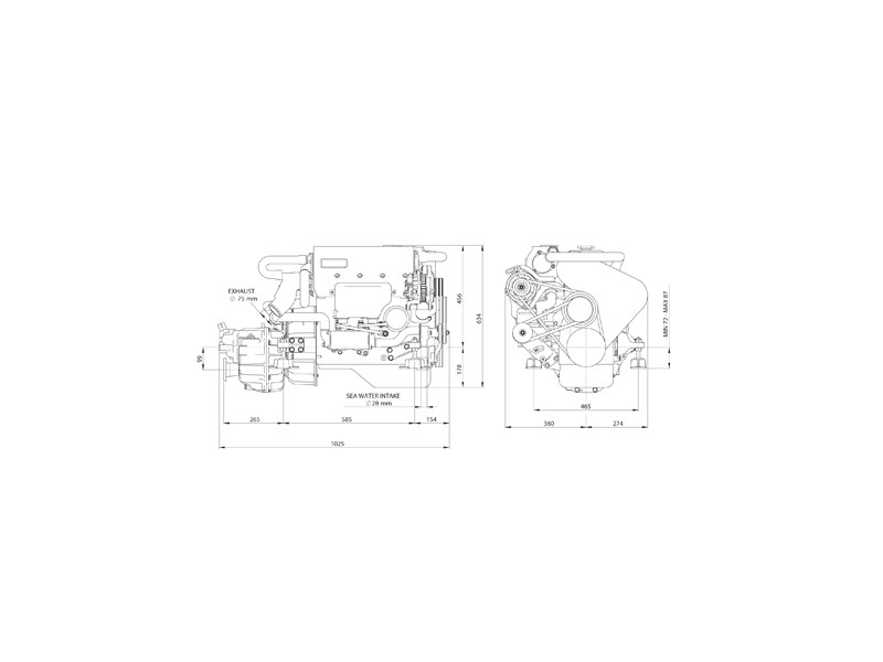 80 HP Craftsman Mitsubishi Orjinal Marin Dizel Deniz Motoru